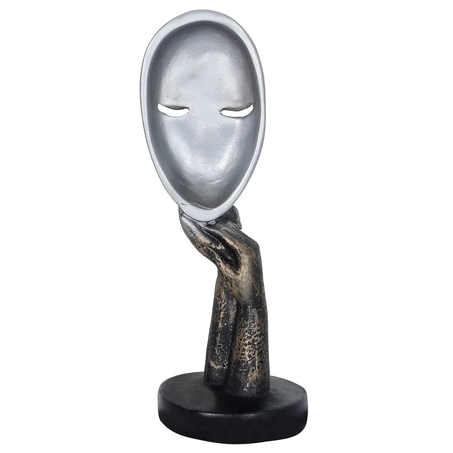 ZART Presents New Lady Face Silver Showpiece, Perfect for Living Room, Entrance of Your Home or Office 