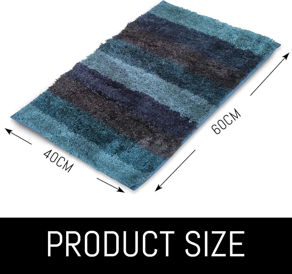 Luxe Home Bath Mat Super Soft Microfiber Non Slip Jericho Bathroom mats Water soak Washable Doormat for Home, Bedroom, Living Room  Pack of 1
