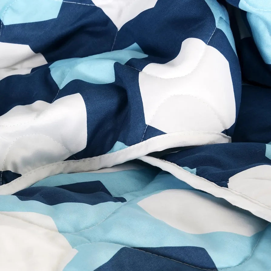 Divine Casa Microfiber 150 GSM Reversible Double Bed Comforter | Ultra Soft & Lightweight Blanket | Cozy & Breathable for All-Weather | 254 x 230 CM, Legion Blue