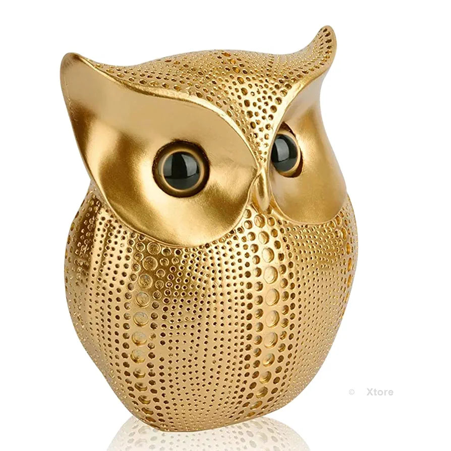 Xtore® Modern Classy Lucky Owl Resin Art Figure Showpiece , 1 Piece