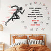 StickMe Gym Fitness Work Bodybuilding Office Sports Workout Boxing Inspiration Quotes Wall Sticker Premium Large Black - 240 x 140 cm