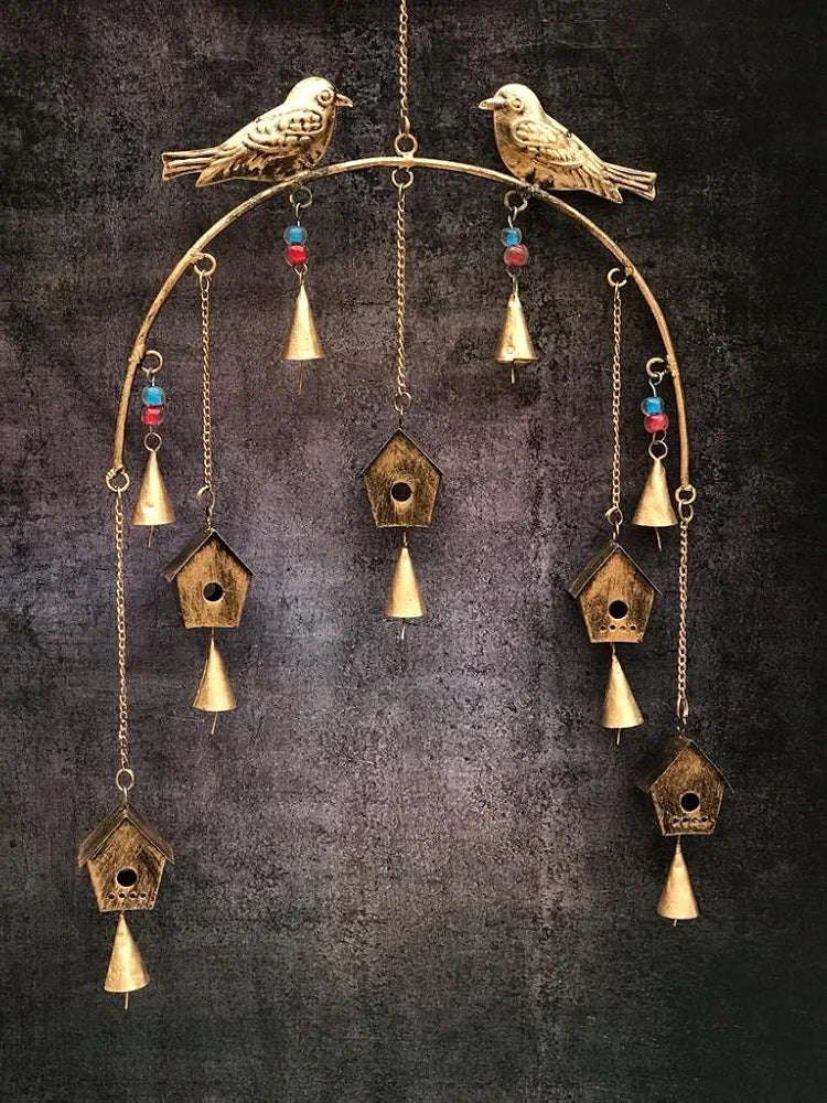 DULI Metal Windchime Wall Hanging, Feng Shui, Wall Art, Wall Decor, Positivevibes, Rustic Wall Hangings, Wall Art, Diwali Decor, Home Decor, Positive Vibes , Golden