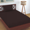 Homefab India 160 TC Stripe Glace Cotton Single BedSheet with 1 Pillow Cover Brown