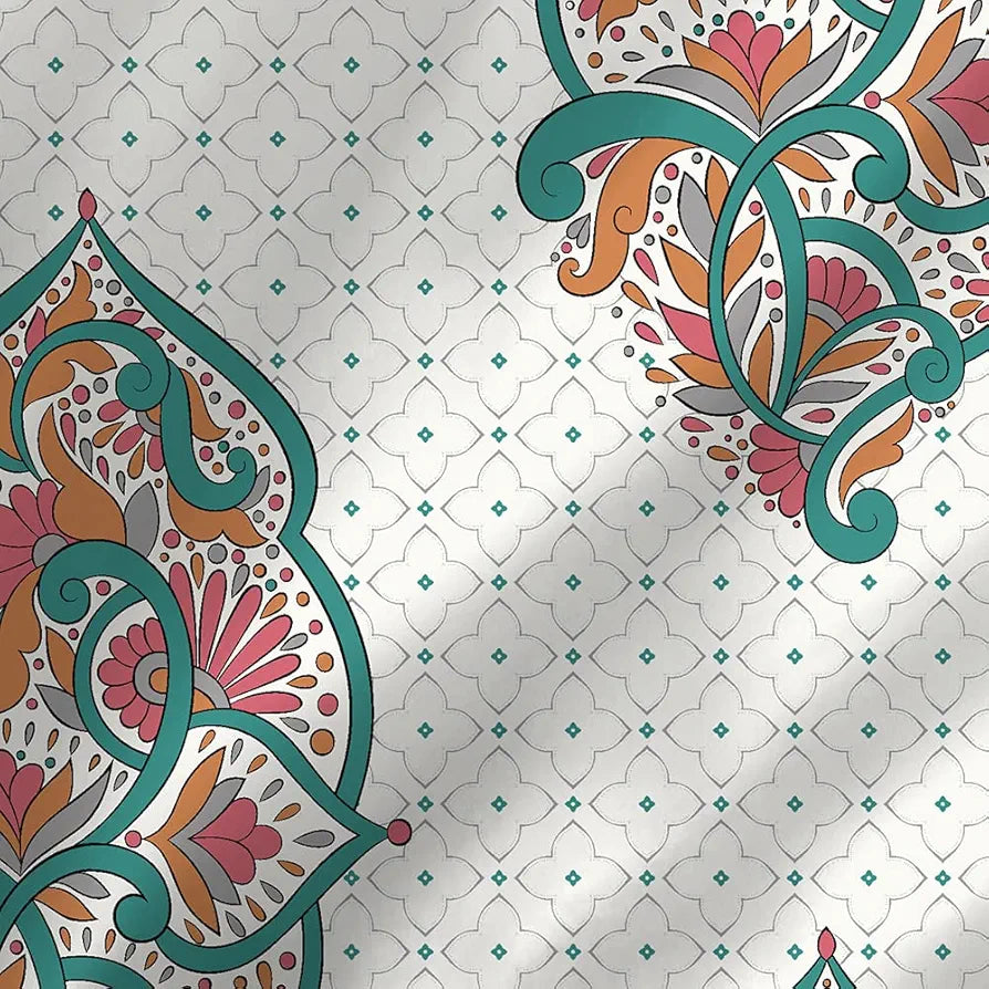 Layers Toughened Cotton Bedsheet for Double Bed King Size with Pillow Cover Set, 225 TC  Duracount, Light Weight, Moisture Absorbent, All Season Comfort, Wrinkle Resistance