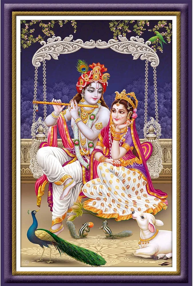 Rangoli MDF Wall Stick Decorative Panel 12x18 Wall Art for Home, Living Room, Bedroom, Office & Decoration. P-1, Design-4