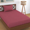 Homefab India 160 TC Stripe Glace Cotton Single BedSheet with 1 Pillow Cover Pink