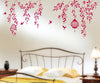 Decals Design Hanging Vines with Cage and Birds Wall Sticker
