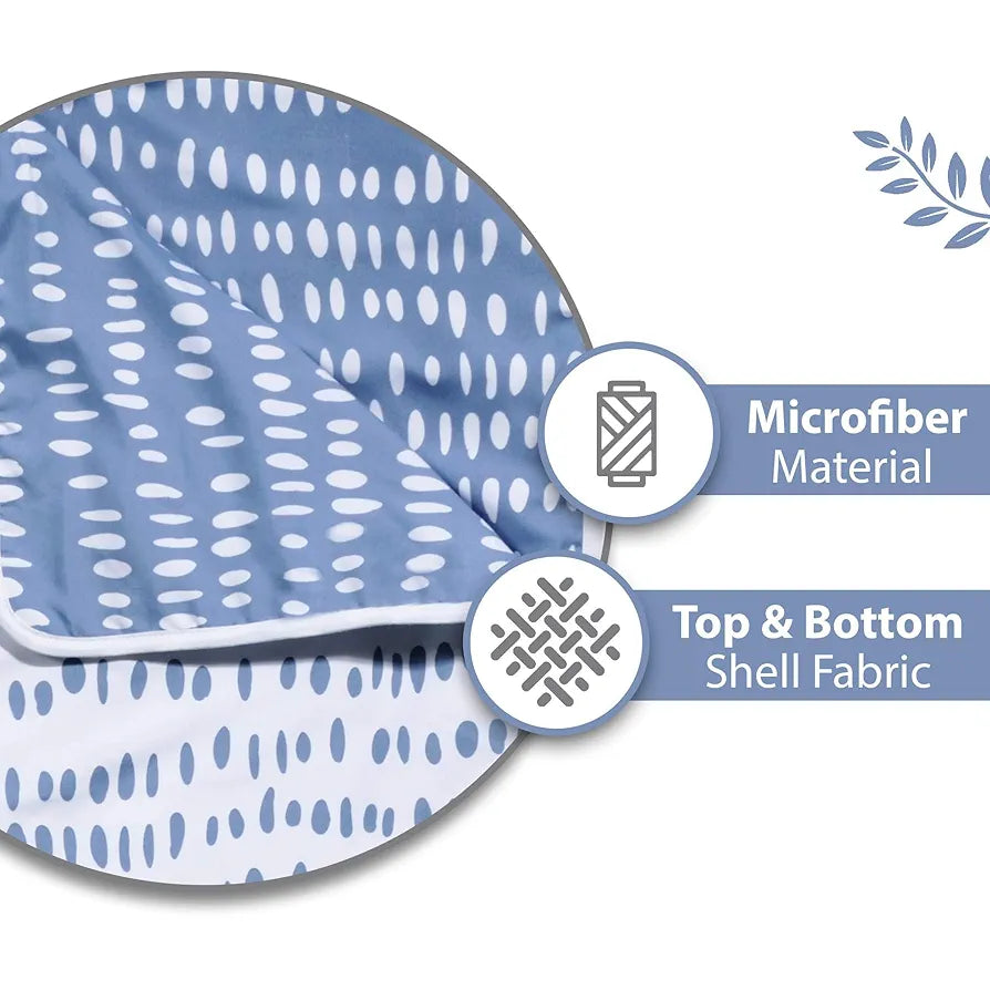 Divine Casa 120 GSM Microfiber Single Kids Dohar  | Soft & Lightweight Throw Blanket | Cozy & Breathable | All-Season Comfort | 140 x 100 CM | Rain Dash Pattern | Rainy Blue