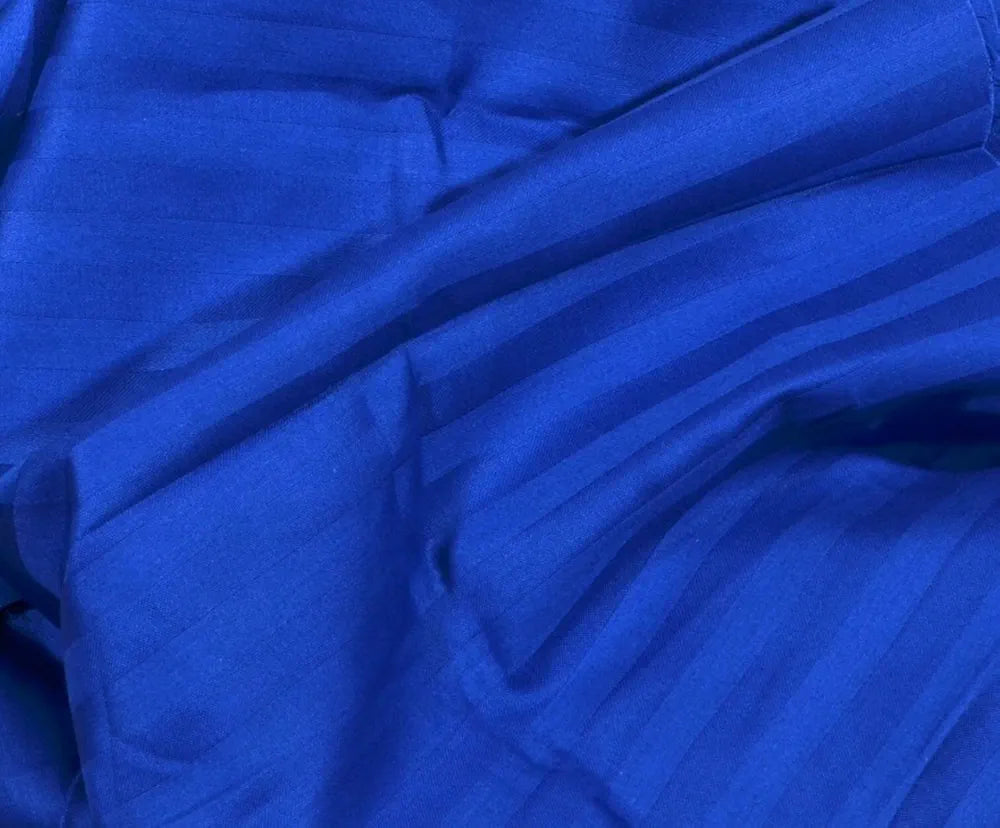 Trance Home Linen Zippered 100% Cotton 200 TC Satin Stripe Queen Duvet Cover Quilt Cover Razai Comforter Cover with 2 Pillow Covers 