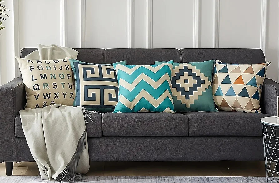 AEROHAVEN™ Set of 5 Abstract Designer Decorative Throw Pillow/Cushion Covers - CC123 