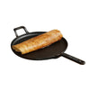 Meyer Pre-Seasoned Cast Iron Flat Dosa|Roti|Chapati Tawa Pan with Stick Handle 28cm|Black