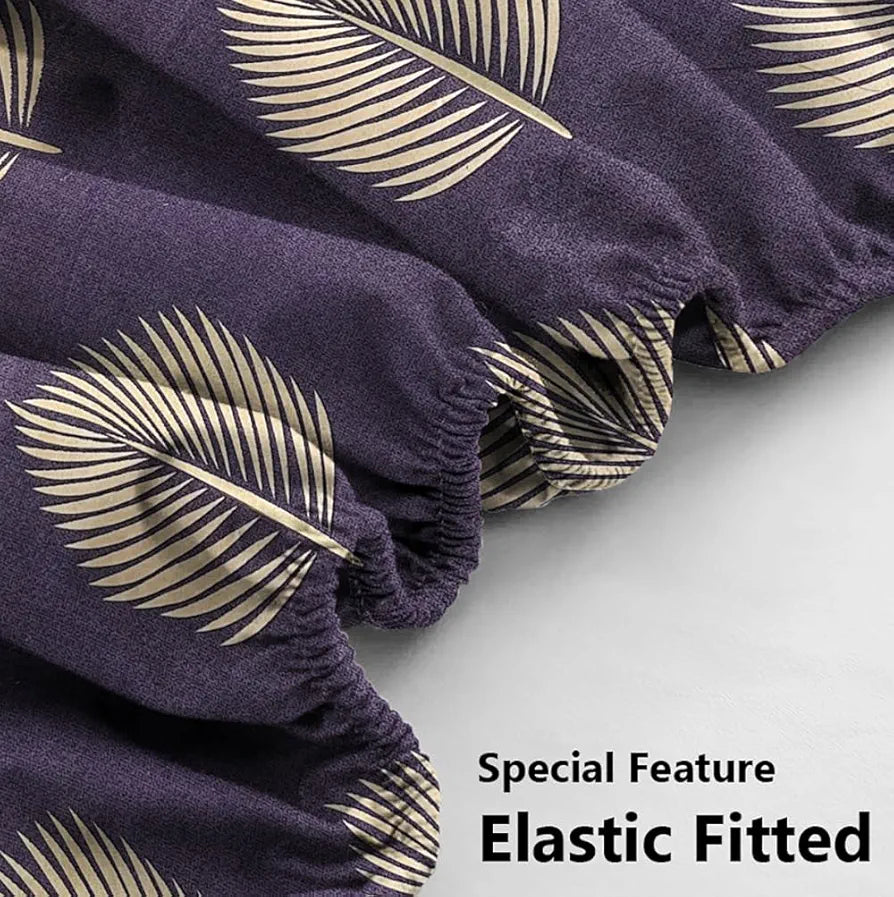 HOMEKART Premium Microfiber Elastic Fitted Bedsheets with 2 King Size Pillow Covers | Double Bed with All Around Elastic 180 TC Supersoft 