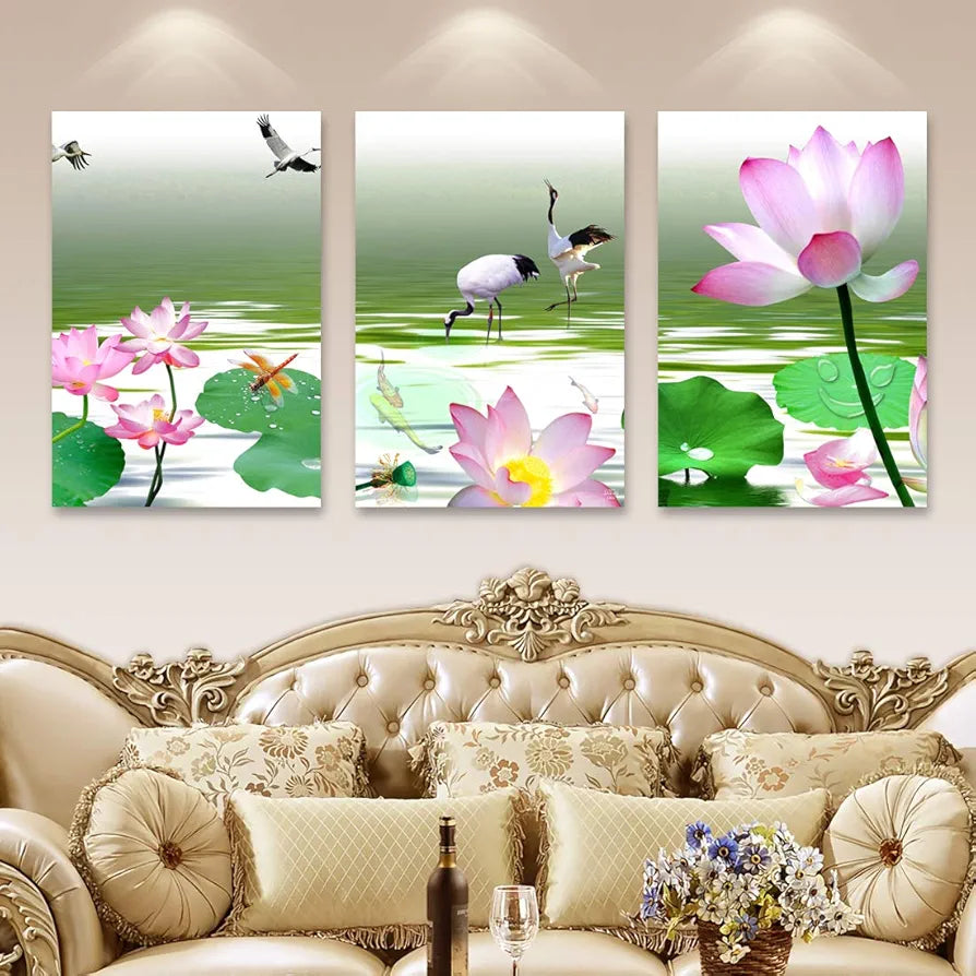 Rangoli MDF 3 Pcs Wall Poster 12x18 Inch Decorative Wall Art for Home, Office, Living Room. P-4, Design-10