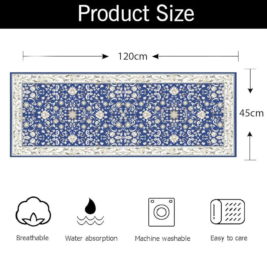 ishro home Premium Modern Runner Rug for Bedroom, Kitchen | Anti-Skid and Machine Washable | 