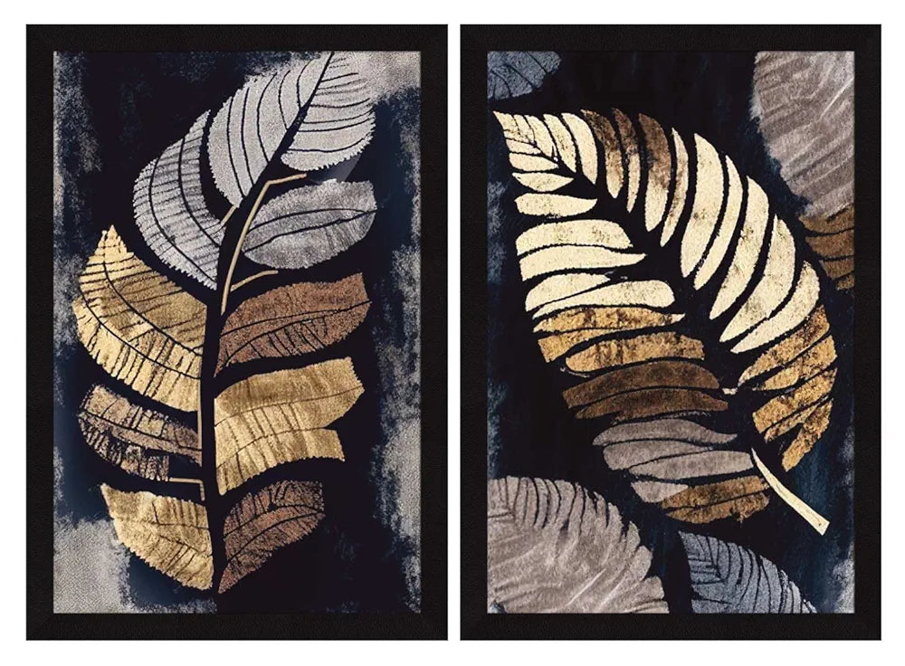 ArtX Paper Floral Aesthetic Wall Decor Paintings for Home Decoration, Painting for Living Room Bedroom Office, Framed Painting for Wall Decoration, Wall Decor For Living Room, Set Of 2