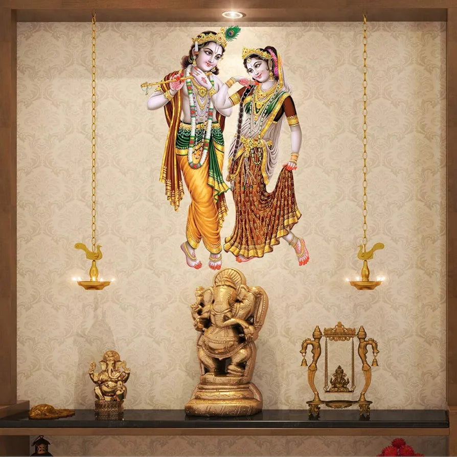 Rangoli White Glossy Vinyl Wall Sticker Premium Self-Adhesive Waterproof Decorative Wall Decal for Bedroom, Living Room, Office & Home Decoration Easy to Apply. Parent-7, Design-5