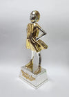Gold Art India World's Best Daughter Figurine Silver & Gold Plated