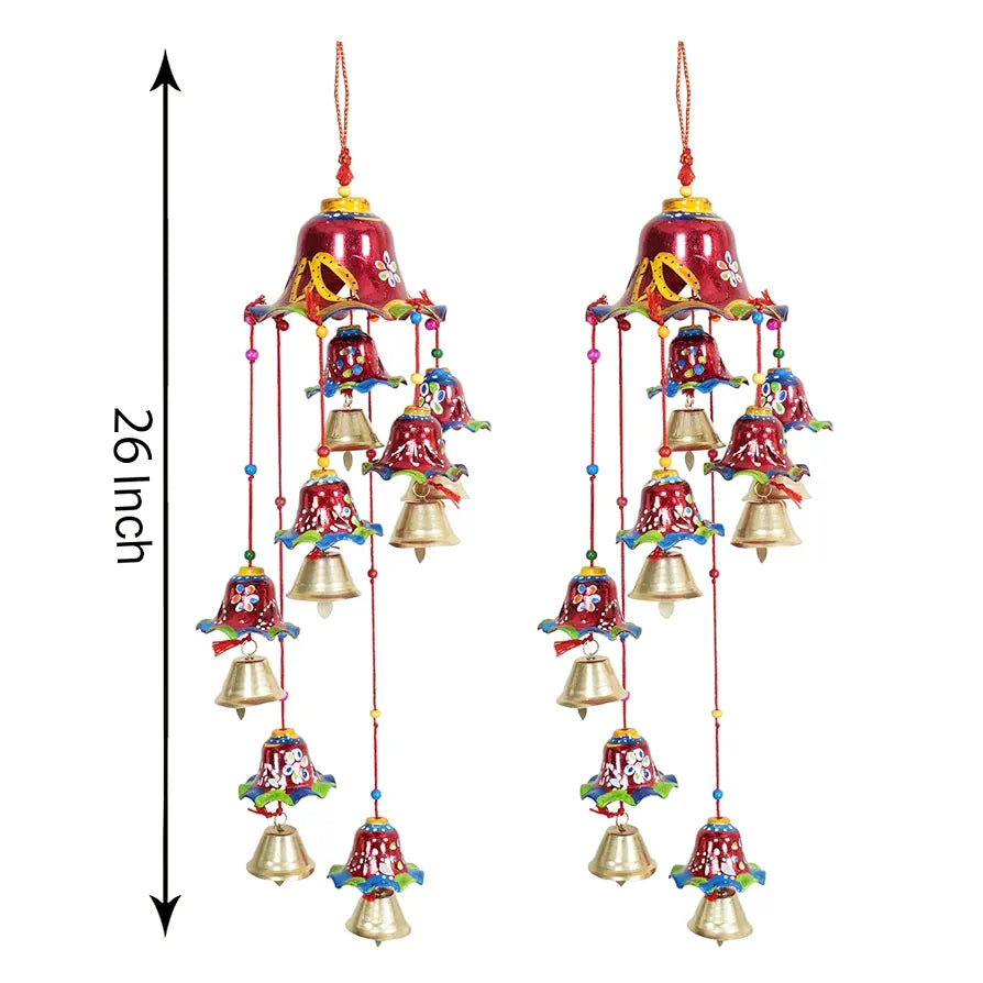 Keshv Handicrafts Rajasthani Decorative Hanging Wind Chimes for Home, Office,Outdoor, Leaving Room Decor 