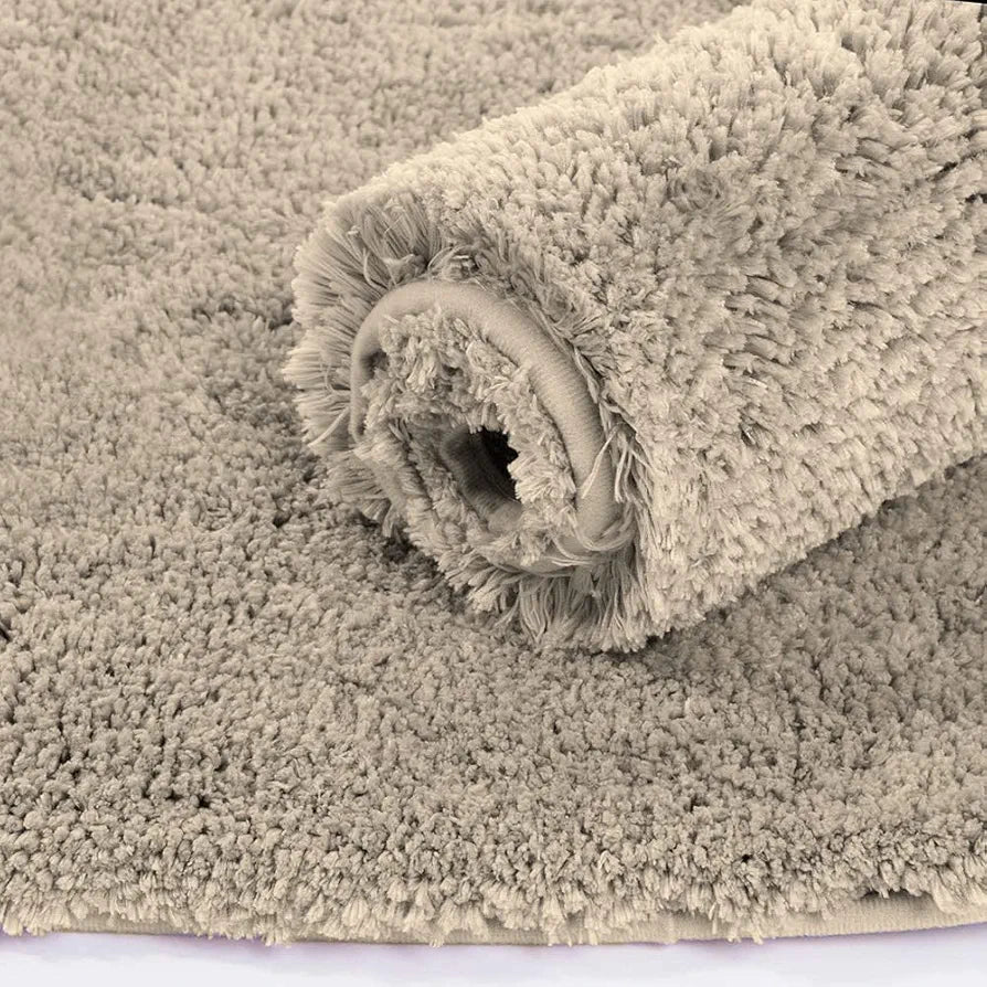 LUXE HOME INTERNATIONAL Bath Mat Super Soft Ultra Absorbent Rectangular Mat Microfibre 3200 GSM Door Mat For HOME/Kitchen/Bathroom/Bedroom/Kid'S Room Floor Mat  Pack Of 2, Beige