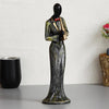 Ecraftindia Lady Playing Wind Musical Instrument Antique Finish Handcrafted Decorative Polyresin Showpiece