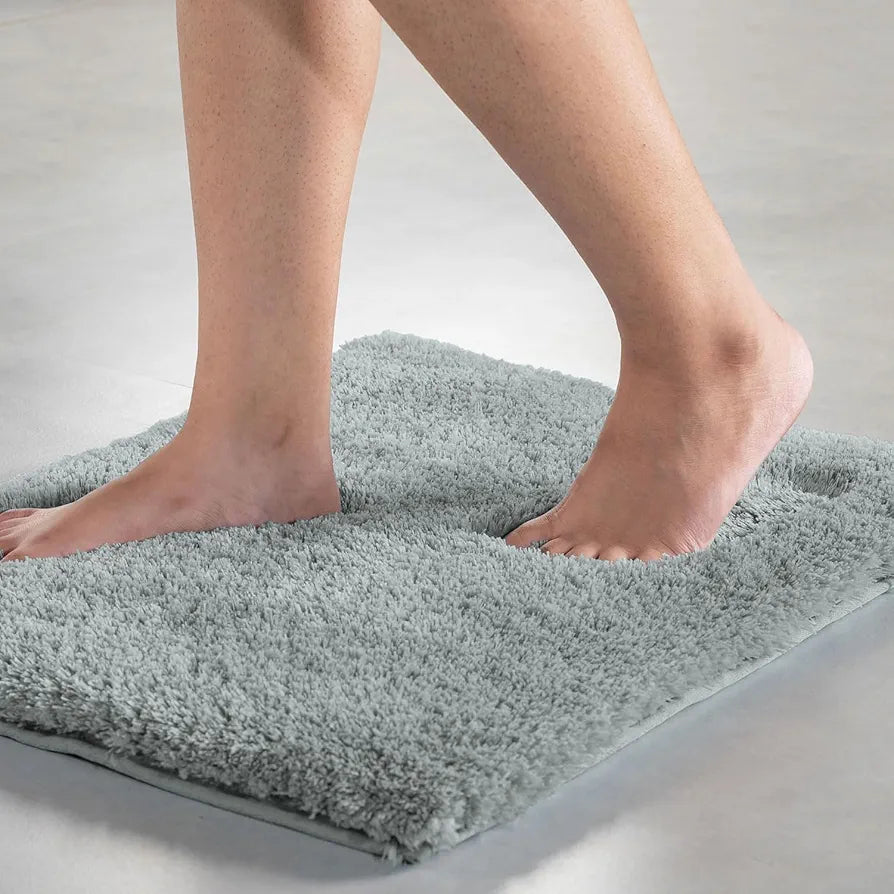 LUXE HOME INTERNATIONAL Microfiber Bath Mat Super Soft Non Slip Vegas Rectangular Mats For Bathroom,DoorPack of 1