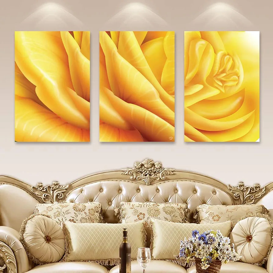 Rangoli MDF 3 Pcs Wall Poster 12x18 Inch Decorative Wall Art for Home, Office, Living Room. P-4, Design-21