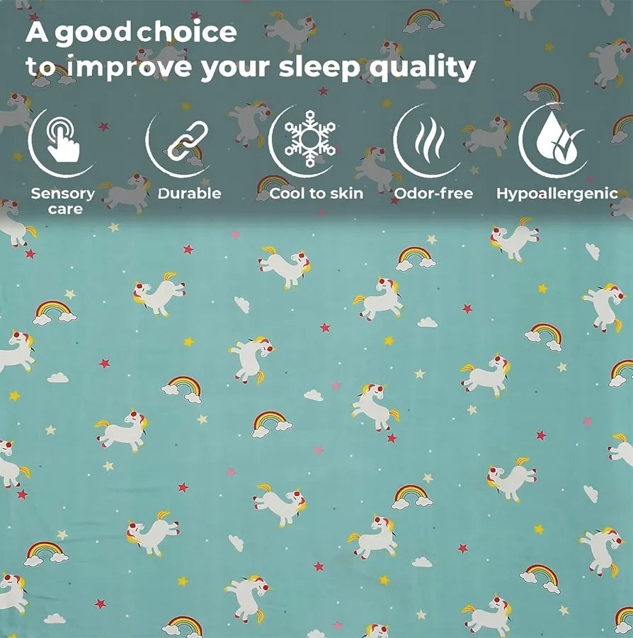 FRESH FROM LOOM Cartoon Wrinkle Free Microfiber Bedsheet For Kids Single Bedsheet With One Pillow Cover , Multicolor, 144 TC