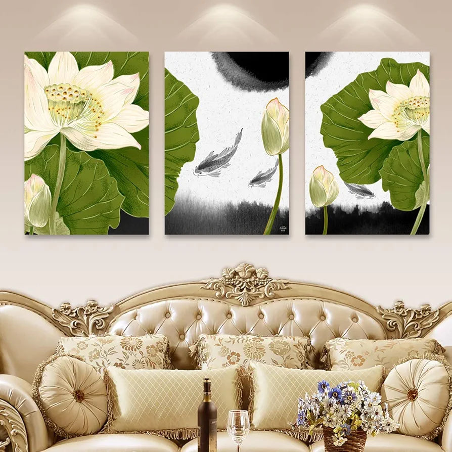 Rangoli MDF 3 Pcs Wall Poster 12x18 Inch Decorative Wall Art for Home, Office, Living Room. P-4, Design-18