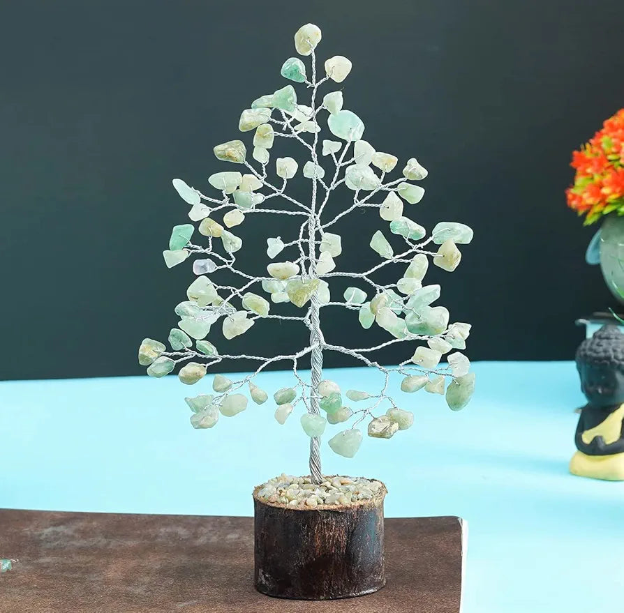 Crocon Green Jade Crystal Bonsai Tree | Feng Shui Home Decor for Luck & Positivity | Unique Gift for Housewarming, Anniversary, Birthday & Office Table Decoration