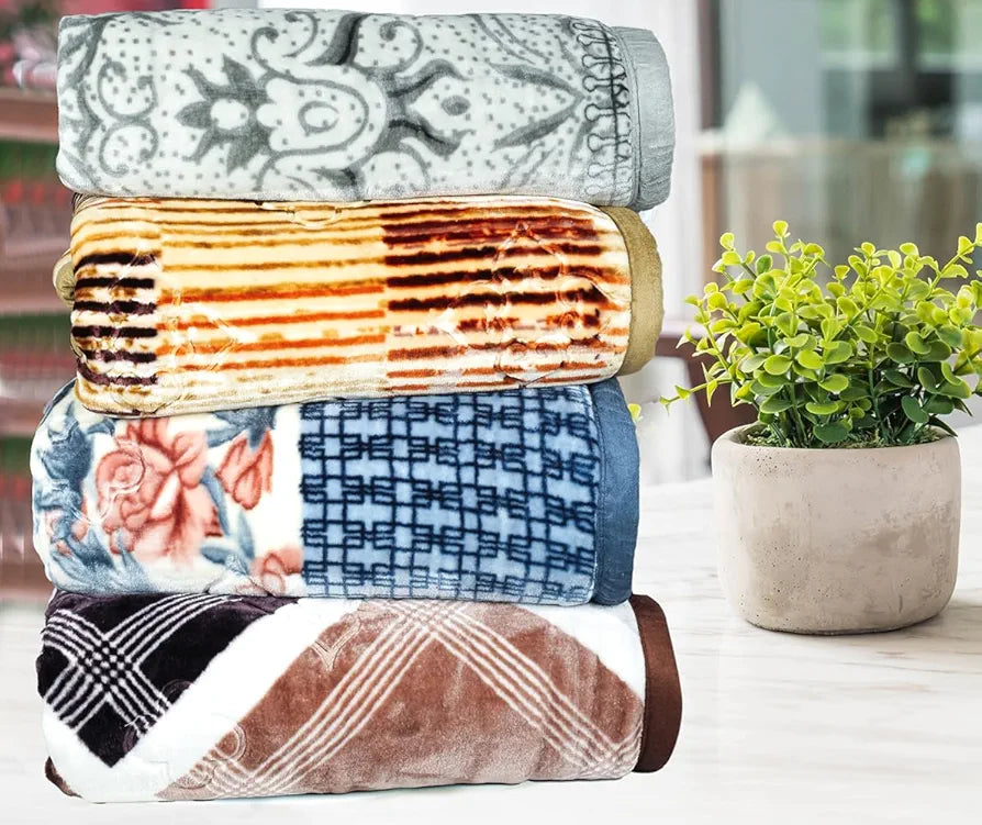 HOMEKART Super Printed Double Bed Blanket for Heavy Winter, Single Ply Mink Blanket King Size with 220 x 230 Cm – 3.5 Kg 