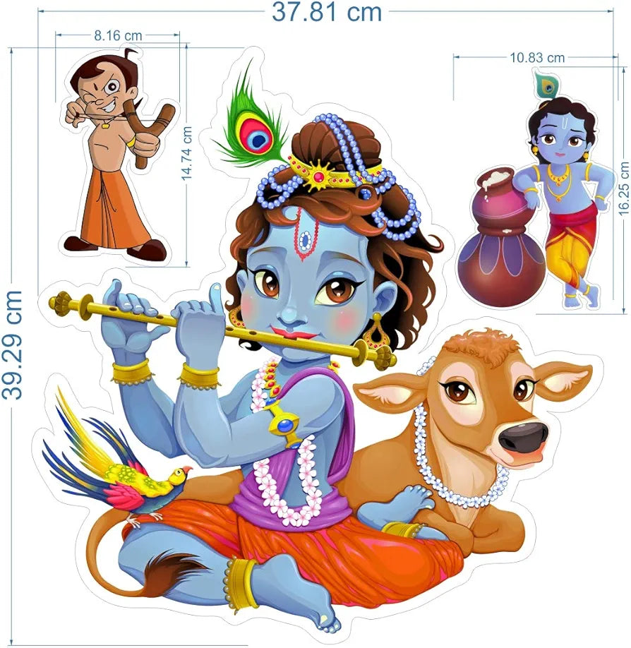 Rangoli Vinyl Modern Wall Stickers 1.96 X 20.86 X 1.96 Inches, Multicolour 