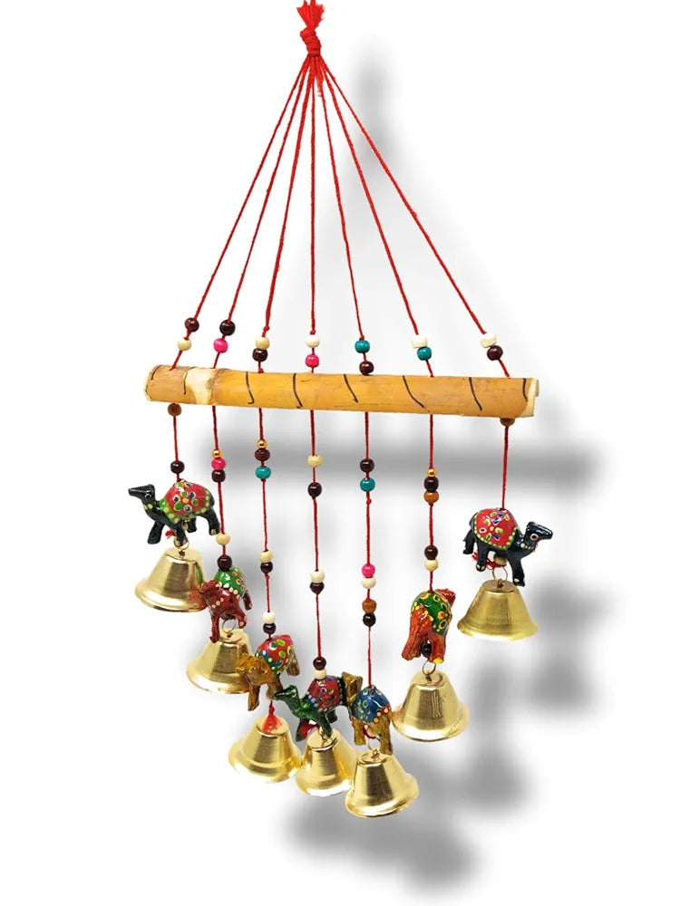 JH Gallery Handcrafted Rajasthani Wind Chime Door/Wall Hanging Decorative Showpiece/Wall Hanging/Home Decor/Home Furnishing/Diwali Gift/Corporate Gift 
