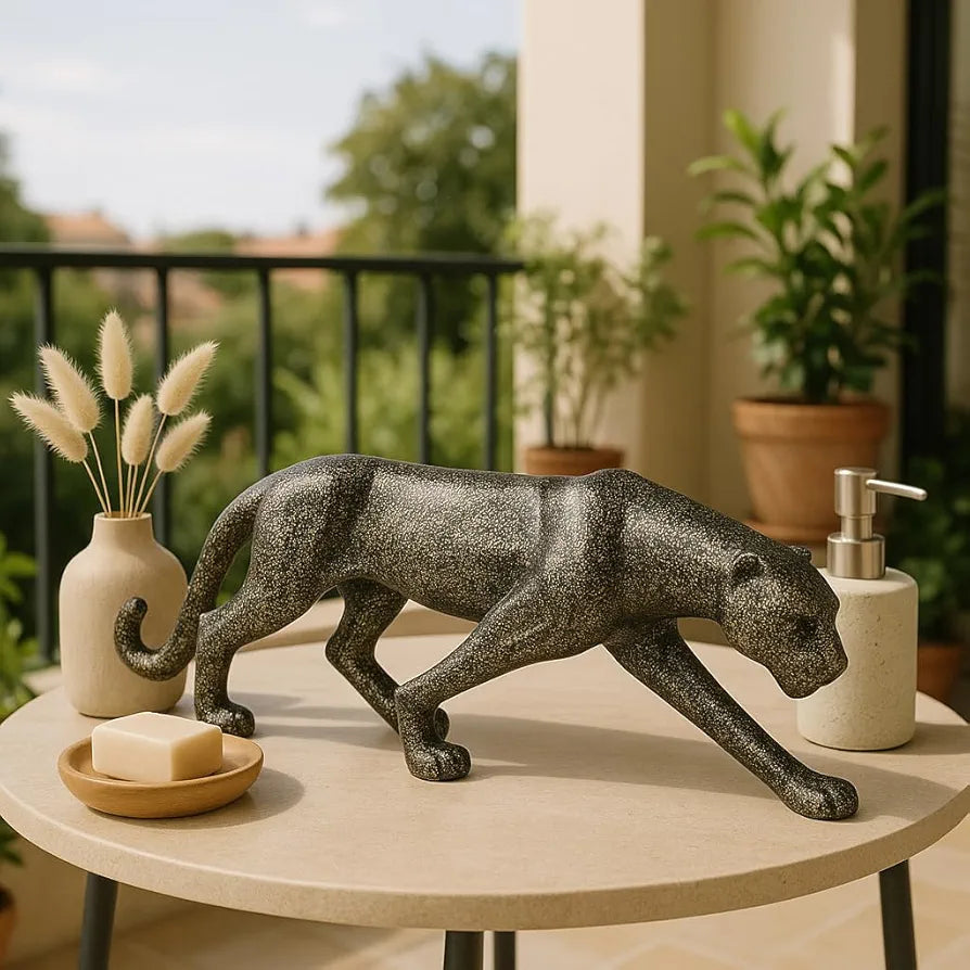 Xtore Beautiful Leopard Statue for Home Decor 