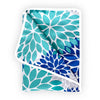 Divine Casa Floret 100% Cotton Single Kids Dohar 120 GSM Soft & Lightweight Throw Blanket Colour Blue Aqua