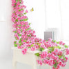 Artificial Cherry Blossom Rattan Flowers Vine Dark Pink