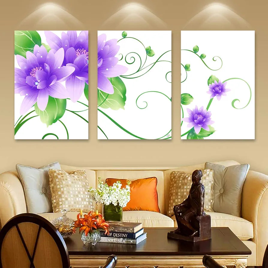 Rangoli MDF 3 Pcs Wall Poster 12x18 Inch Decorative Wall Art for Home, Office, Living Room. P-4, Design-16