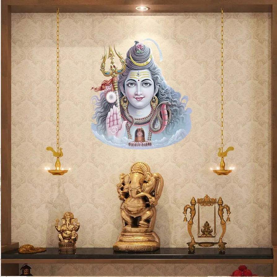 Rangoli White Glossy Vinyl Wall Sticker Premium Self-Adhesive Waterproof Decorative Wall Decal for Bedroom, Living Room, Office & Home Decoration Easy to Apply. Parent-5, Design-16