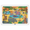 Mini Leaves 24 Piece Wooden Puzzle for Kids | Wild Safari Animals Jigsaw Puzzle | Educational Toys for Kids With Wooden Tray