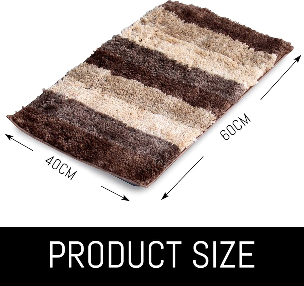 Luxe Home Bath Mat Super Soft Microfiber Non Slip Jericho Bathroom mats Water soak Washable Doormat for Home, Bedroom, Living Room  Pack of 1
