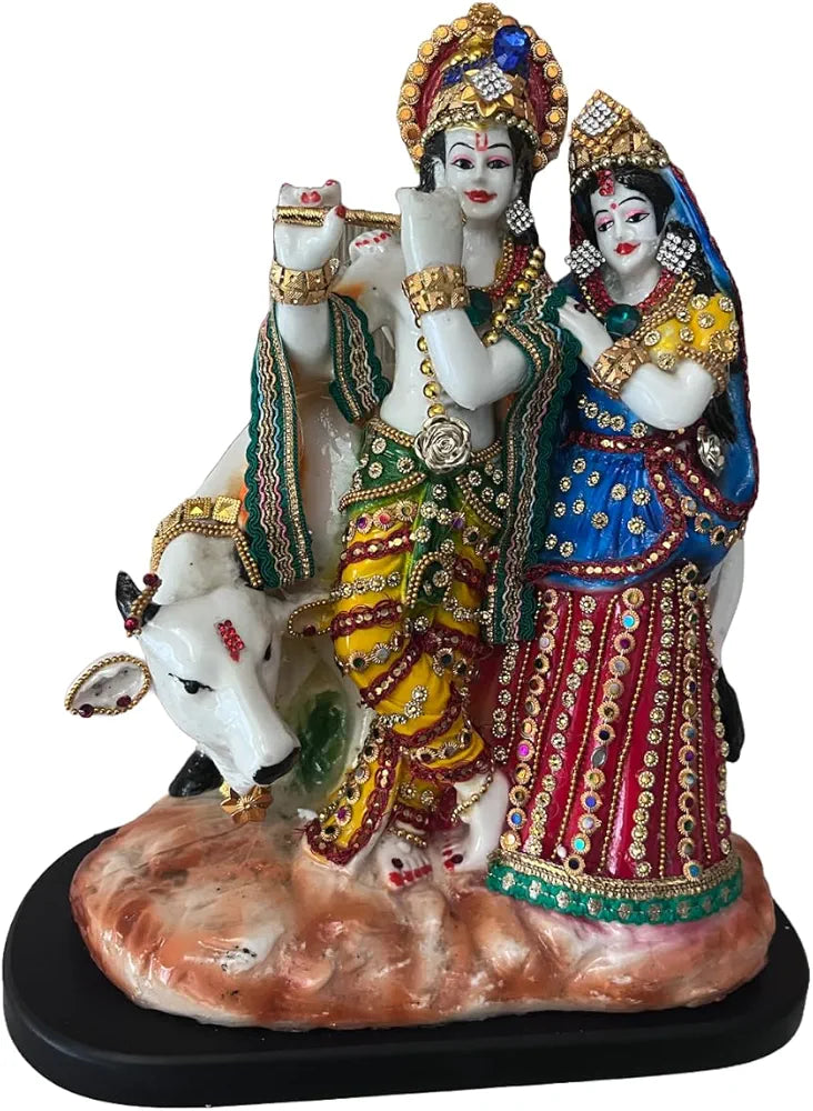 ALILA Marble Finish Murti Idol Statue Sculpture Spiritual Hindu God | Decorative Idols - Home Mandir Temple Office Pooja Room Decor 