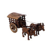 Ecraftindia Antique Finish Village Bullock Cart Brass Showpiece | Brown