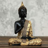 Ecraftindia Handcrafted Meditating Lord Buddha Polyresin Idol | Golden
