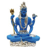 Gold Art India Resin Silver Plated Blue Shiva Idol for Car Dashboard Mahadev Murti Silver Blue Shiva