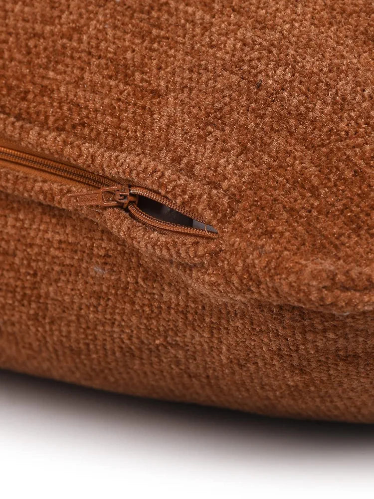 SASHAA WORLD Rust Chenille Cushion Cover | Decorative Pillow Case | Soft & Durable, Elegant Plain Weave Design | Ideal for Living Room, Bedroom & Home Décor | 45X45 Cm