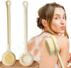 PADAR Dry Back Scrubber for Bath with Curved Plastic Long Handle