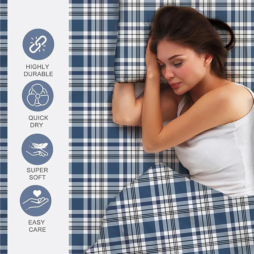 Zen Cotton Blend King Bedsheet Set  | 1 King Cotton Bedsheet & 2 Pillow Covers | Breathable & Anti-Wrinkle | 225 CVC | 