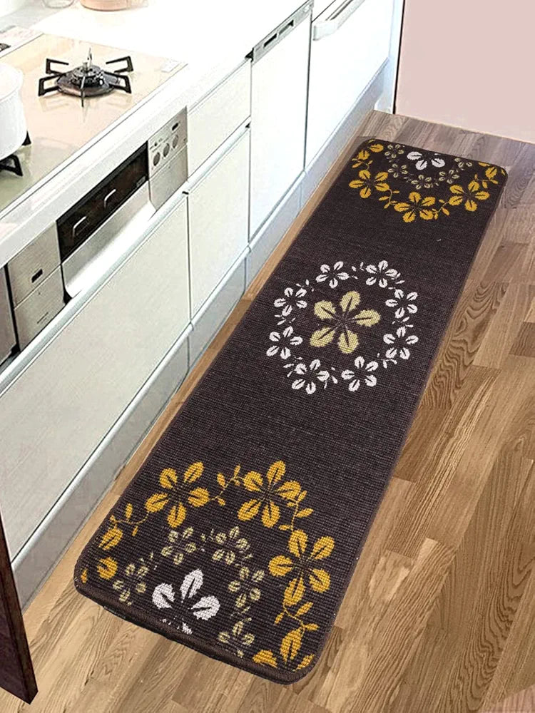 Saral Home Zinta Floral Soft Cotton Durable & Washable Multipurpose Runner for Home/Kitchen/Living Area/Lobby/Office with Anti Skid Backing 