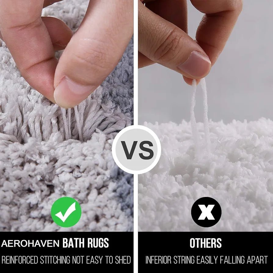 AEROHAVEN™ Glorious Super Soft Microfiber Solid Anti Slip Stone Wash Bathmat )