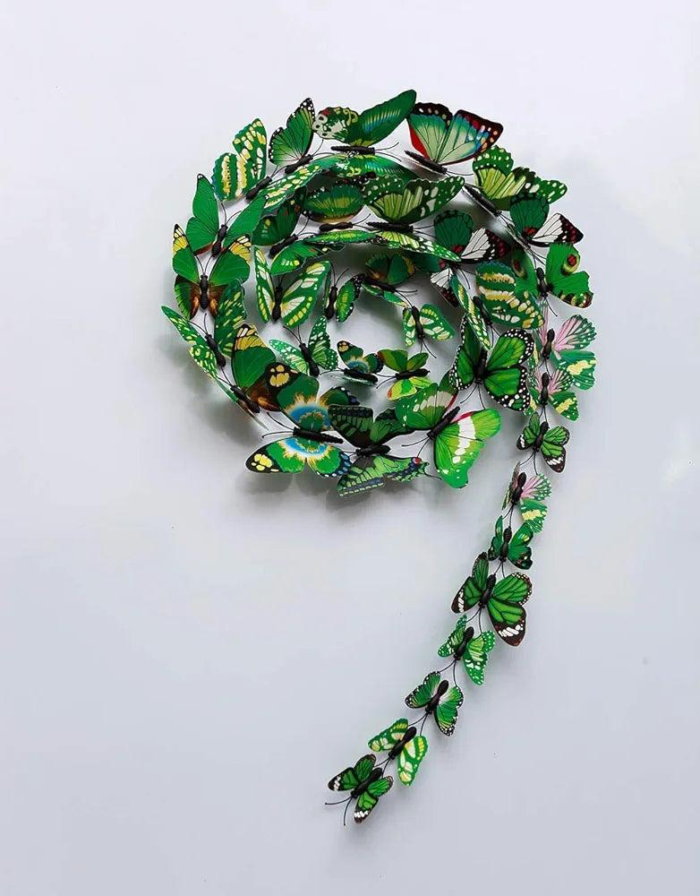 Rangoli Butterfly Wall Stick or Magnet for Home, Office, Kids Room Décor Self Adhesive Removable PVC. Design-1