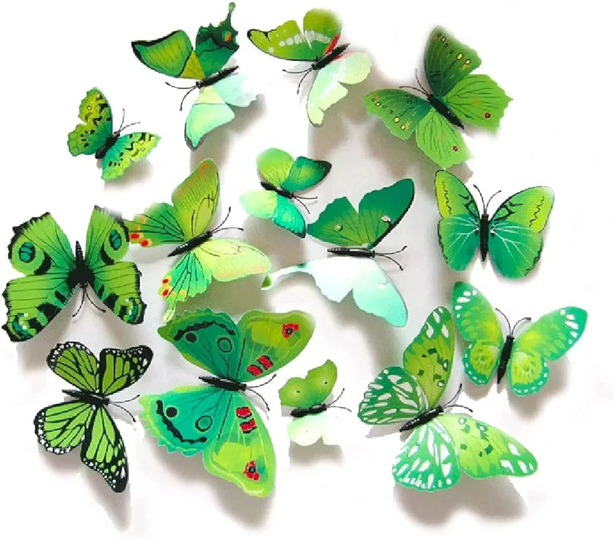 Rangoli Butterfly Wall Stick or Magnet for Home, Office, Kids Room Décor Self Adhesive Removable PVC. Design-14